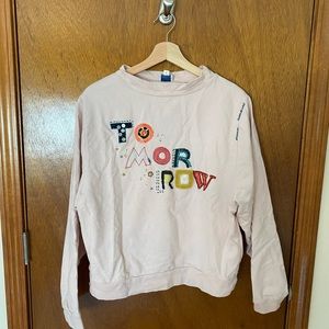 Anthropologie Embroidered Sweatshirt